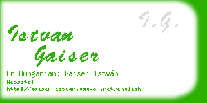 istvan gaiser business card